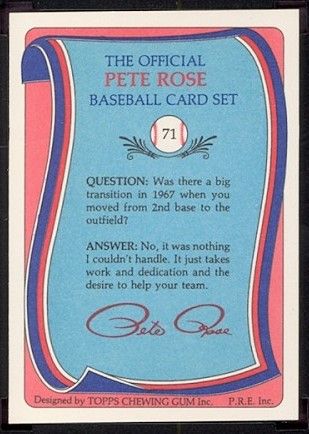 1986 Pete Rose Set